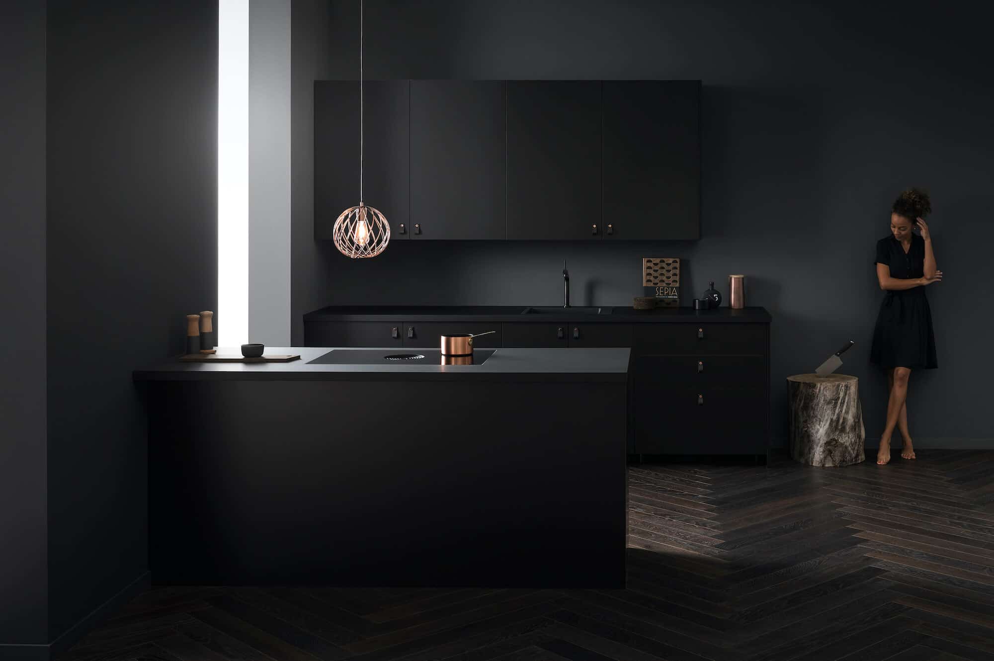 Bora-pure-dunstabzug-kochfeld-schwarze-Küche-design