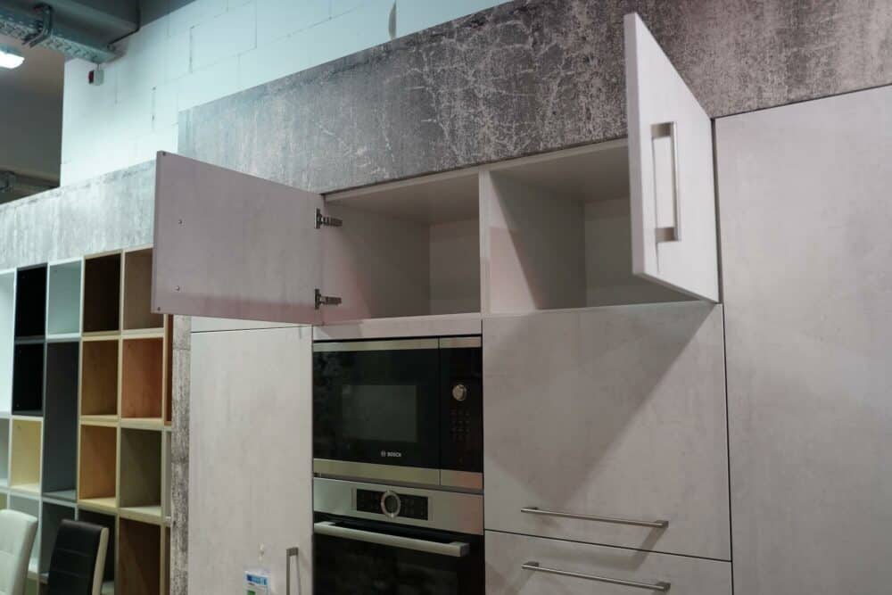 Ballerina Y-Küche mit Wandschrank Beton Optik