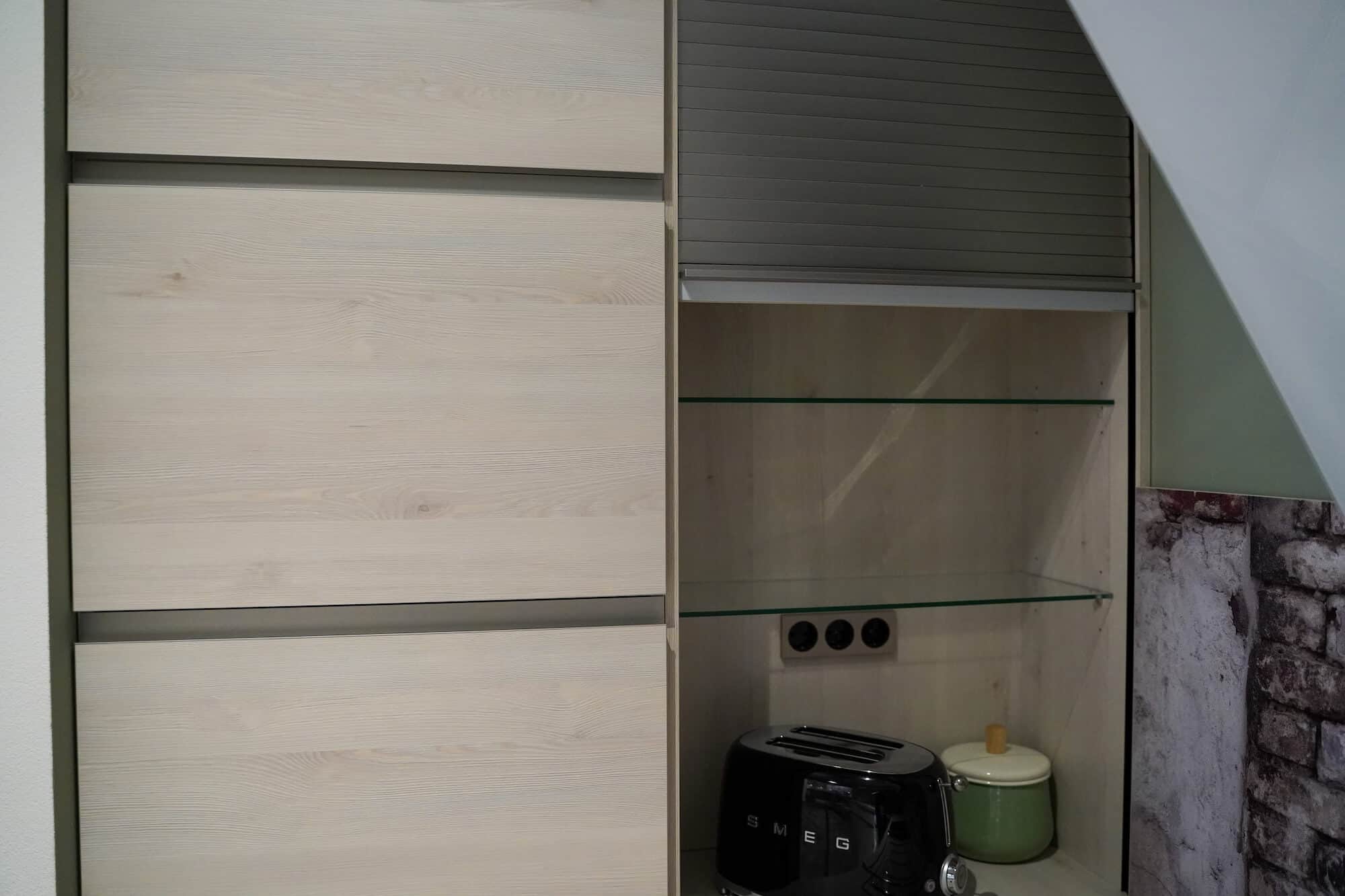 Schränke Stauraum und Jalousienschrank Design L-Küche