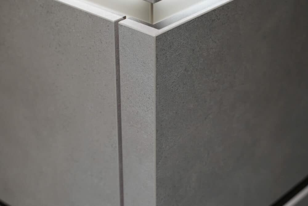 Beton Fronten mit Beton Arbeitsplatte Nobilia Design Inselküche