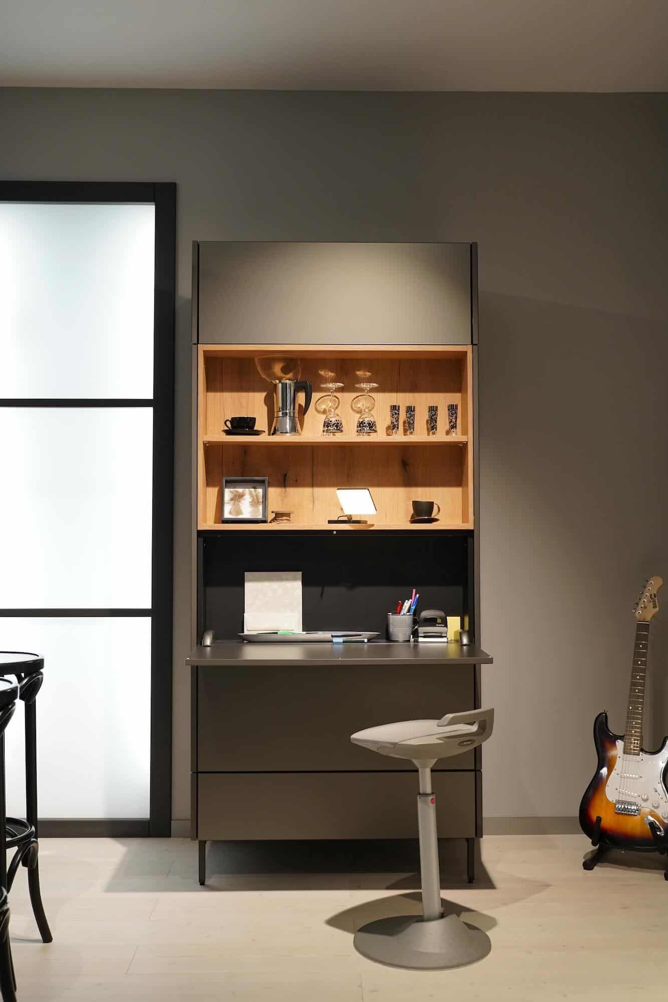 Design Hochschrank Schreibtisch mit Regal