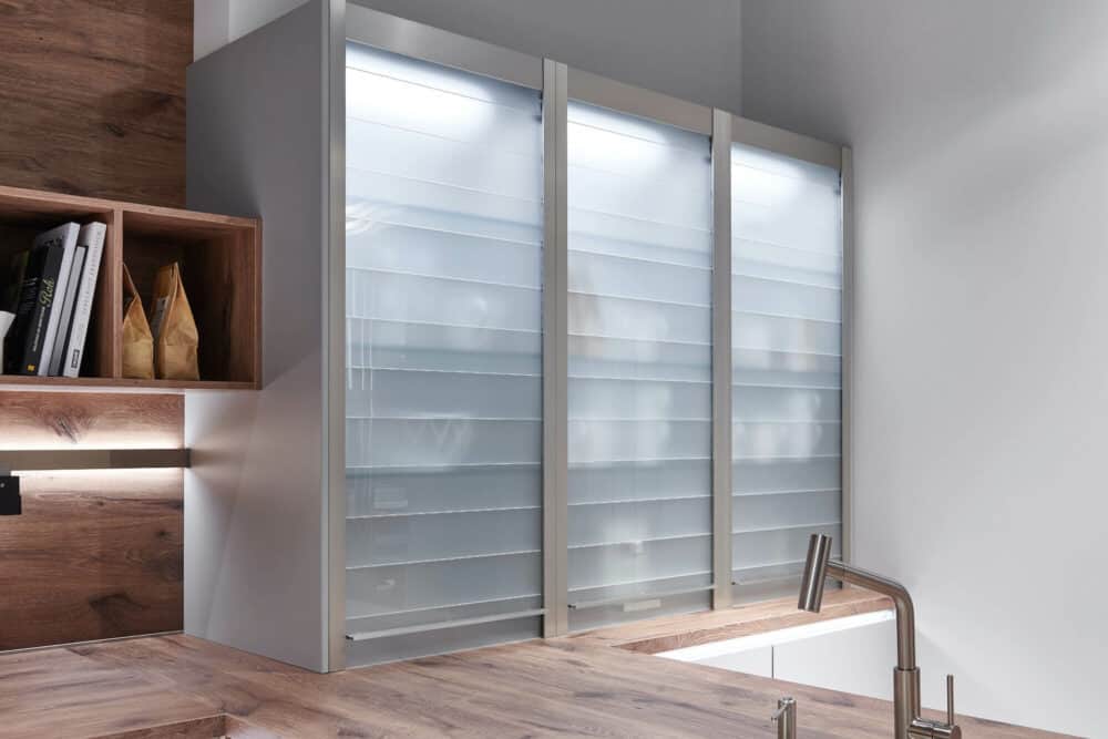 Jalousien Nobilia Design Küche mattglas