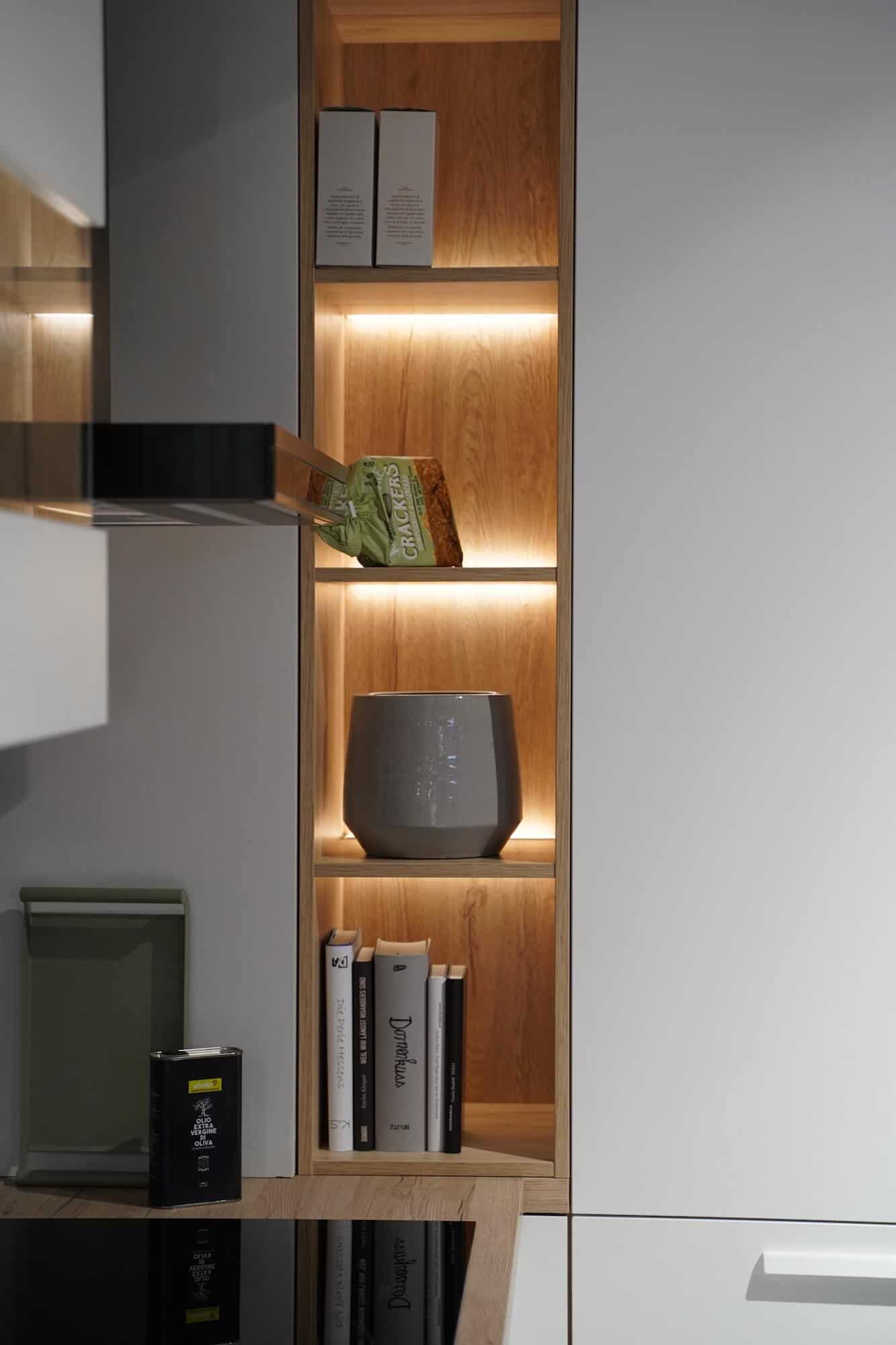 Offener Wandschrank Eiche Nachbildung Nobilia