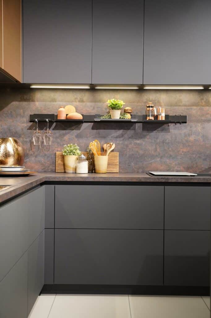 Rusty Underground Arbeitsplatte Ballerina Kupfer Inselküche