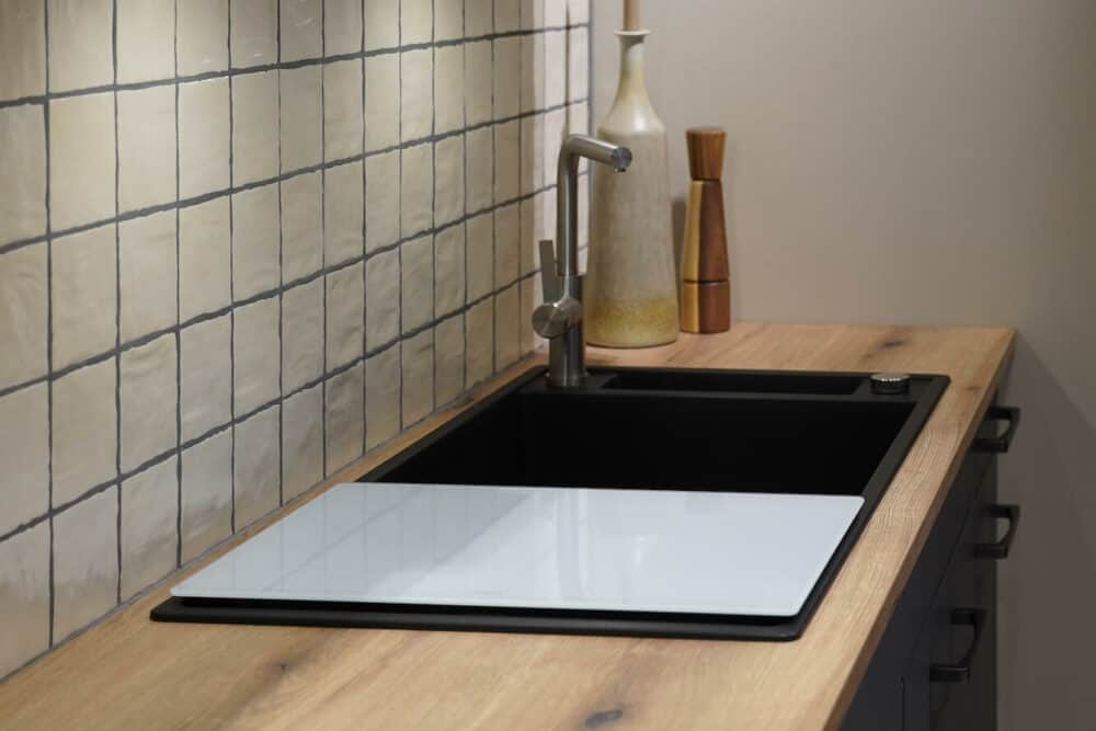 Arbeitsplatte Classik Oak mit Granit Spüle
