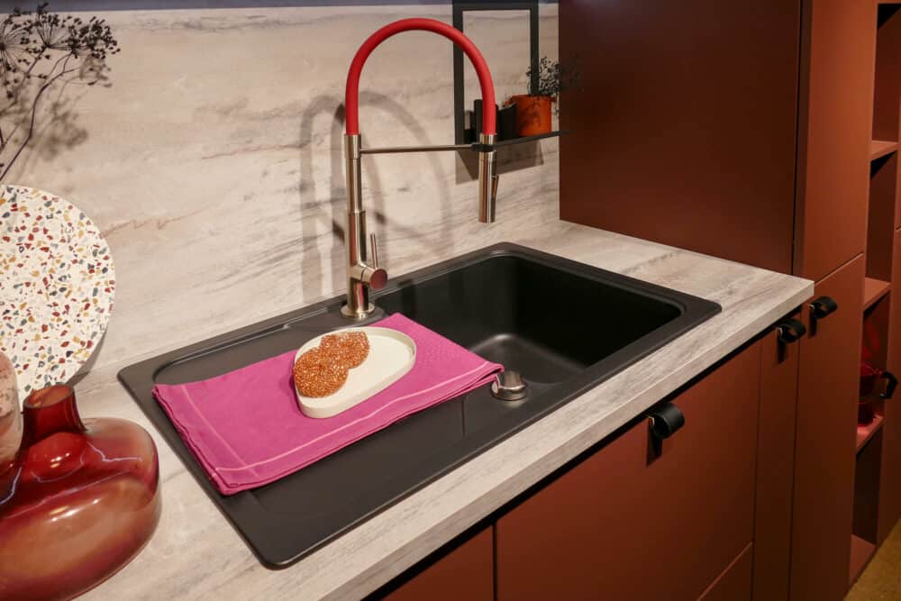 Bauformat Küchenspüle Keramik schwarz