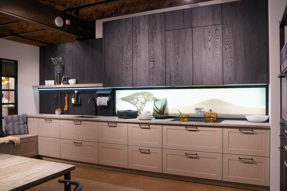 Bauformat Küchenzeile Landhausstil Griffe Antik