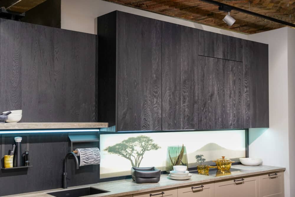 Bauformat Landhausküche Küchenzeile Black Oak