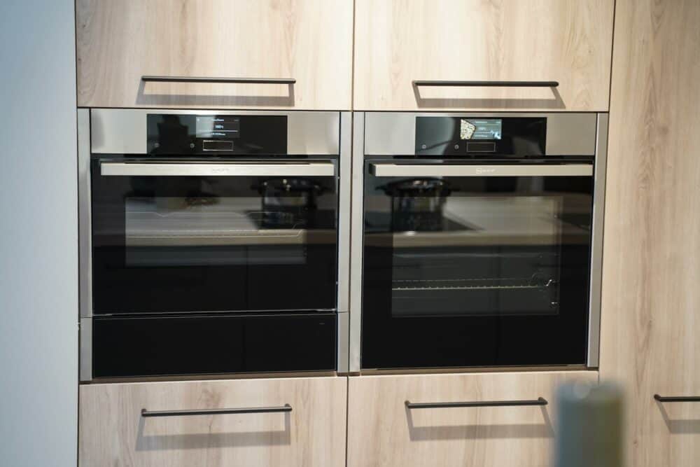 Elektrogeräte Ballerina L-Küche Holz Titan