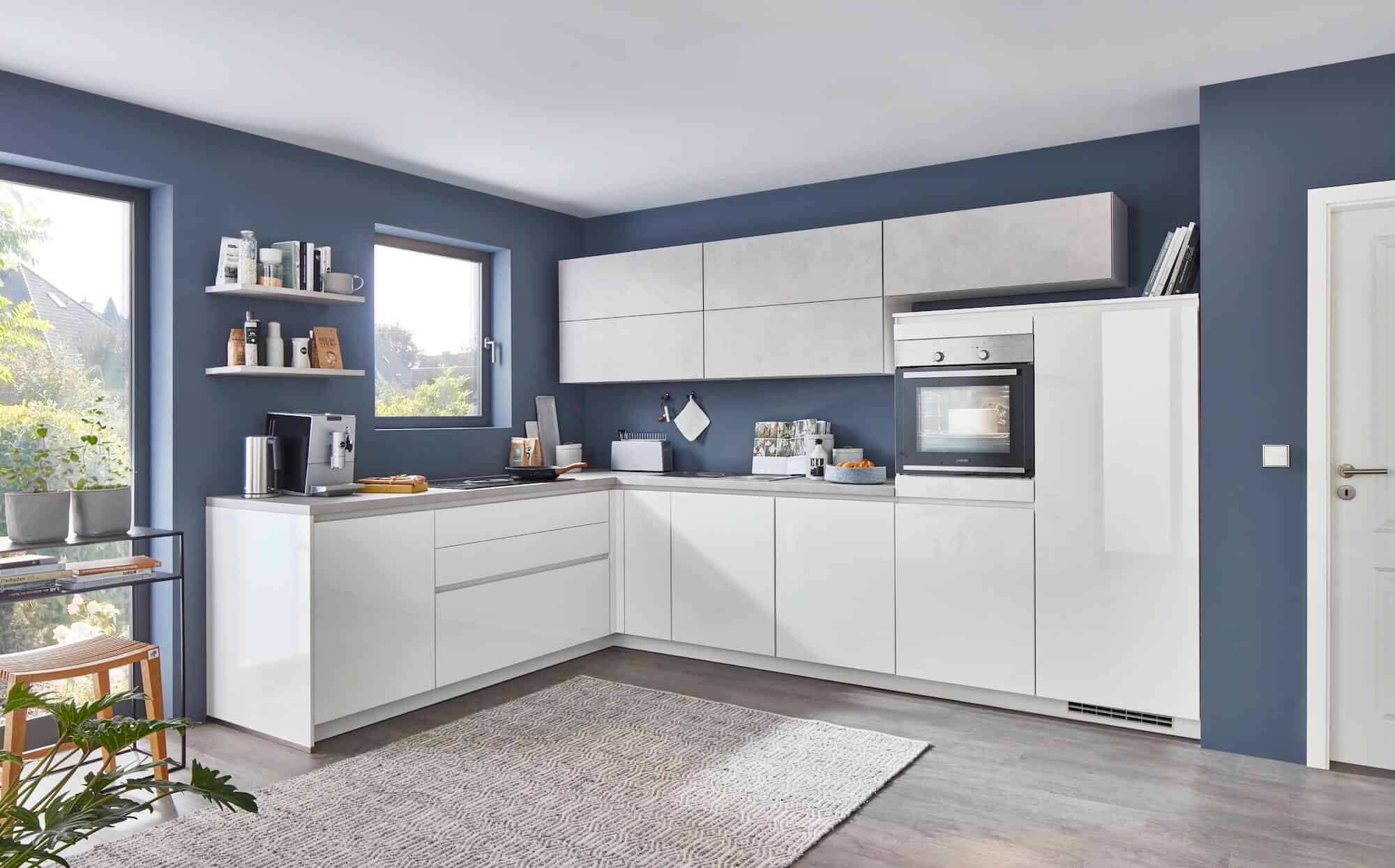 Nobilia Design L-Küche weiß