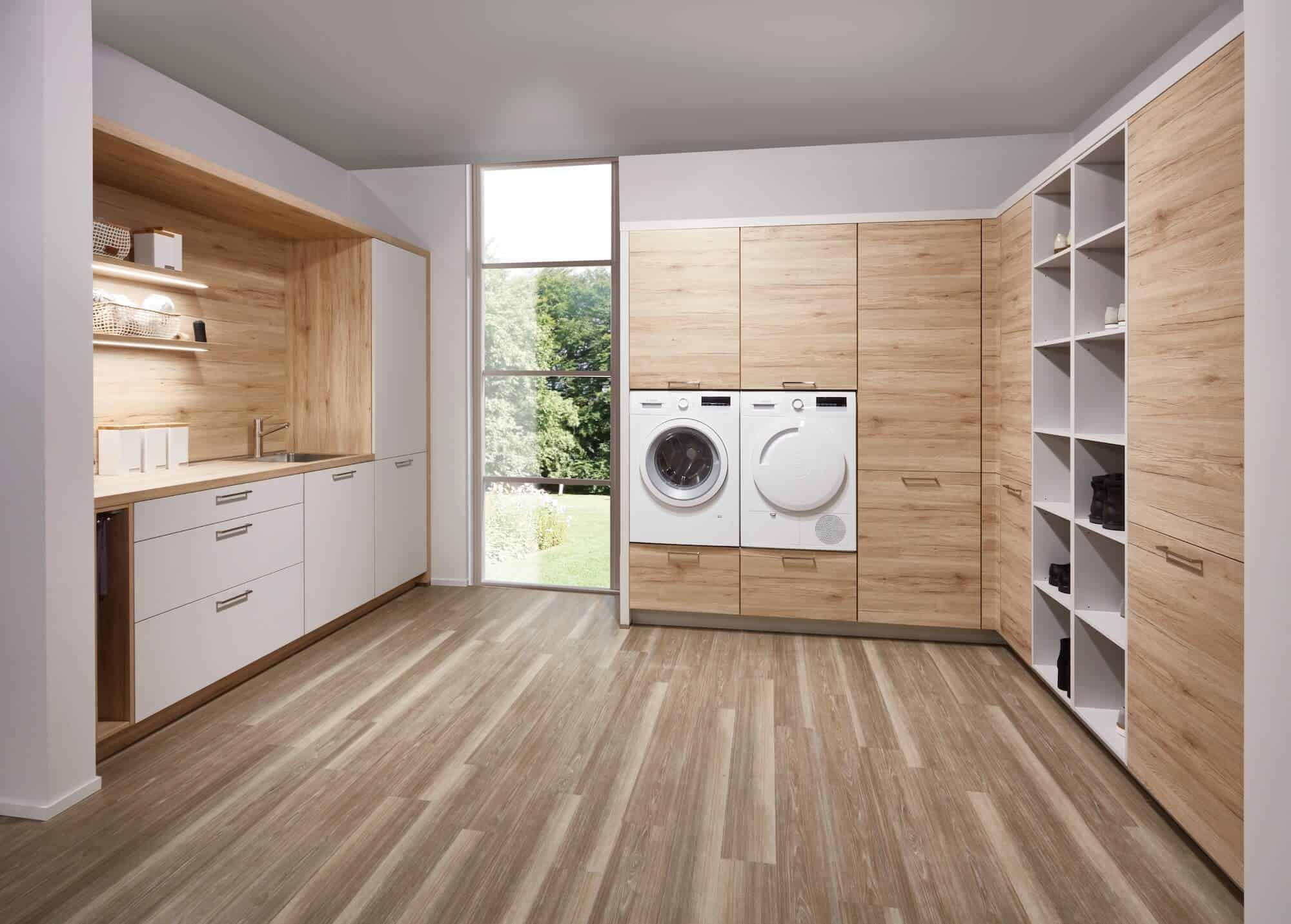 Nobilia Riva Hauswirtschaftsraum holz weiß mit Spüle