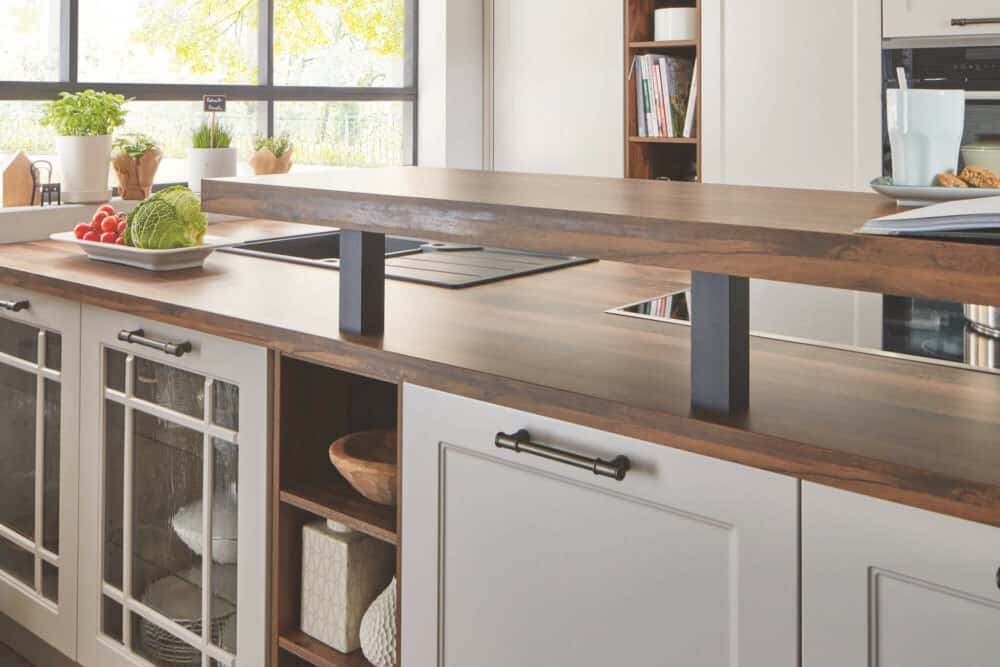 Nobilia Landhausküche mit Küchentheke Detail