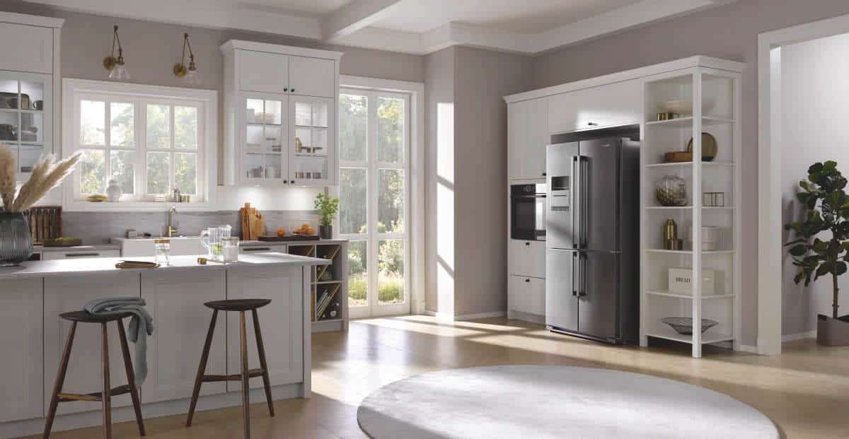 Bauformat Landhausküche Side-by-Side Kühlschrank