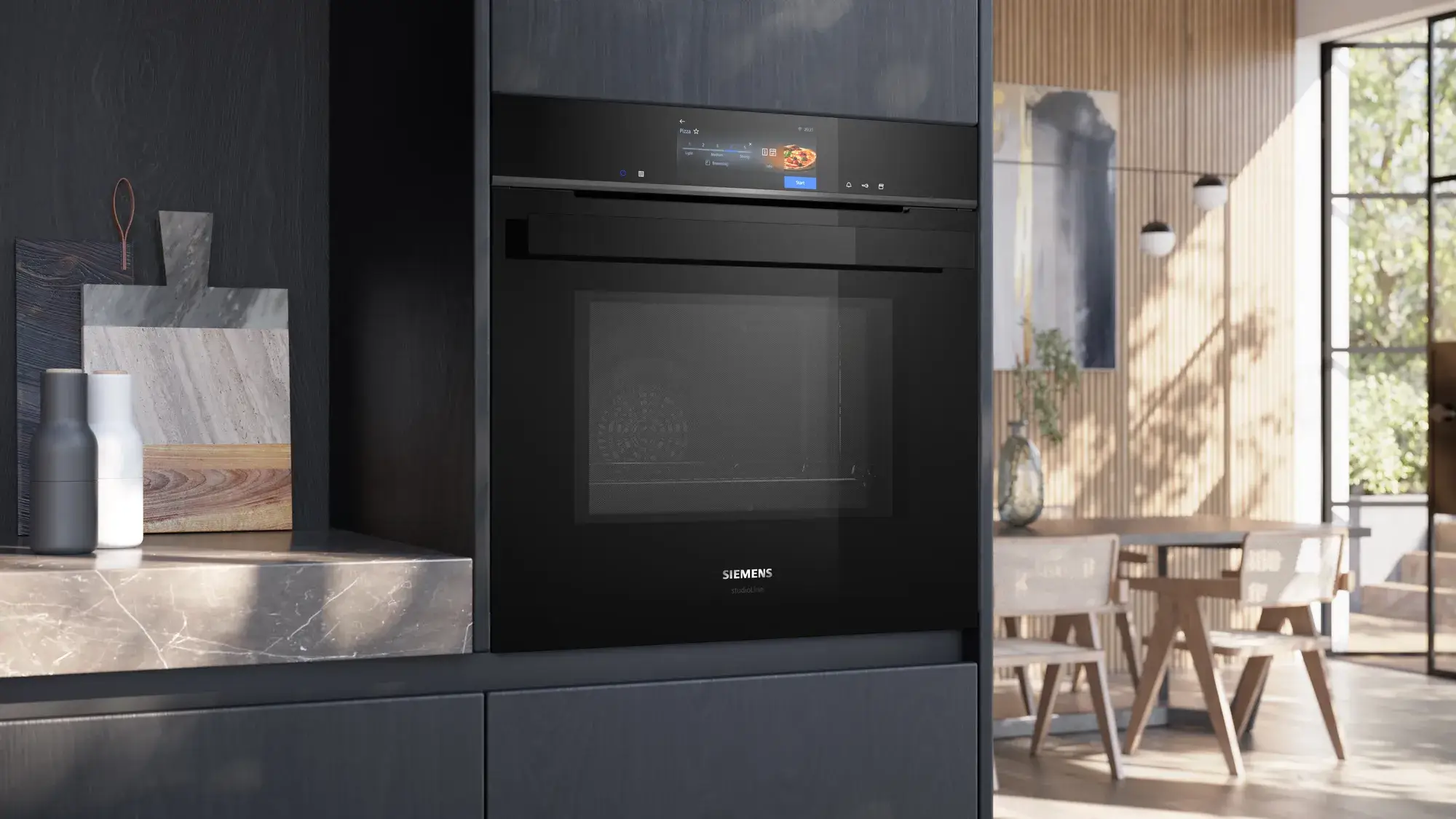 Siemens iQ700 Backofen schwarz touchdisplay
