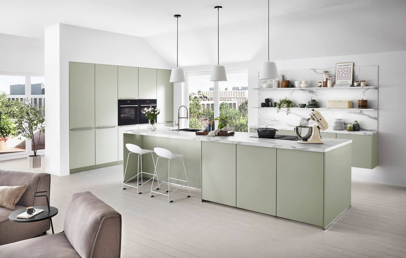 Nobilia Design Inselküche Avocado