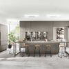 Nobilia Design Inselküche Taupegrau Easytouch
