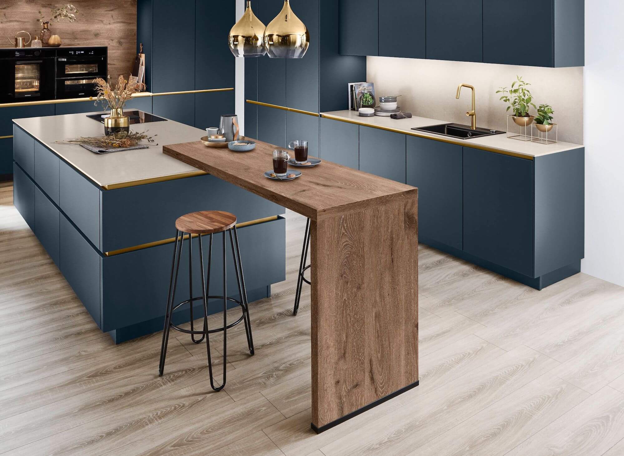 Nobilia Design Inselküche Fjordblau – Bild 3