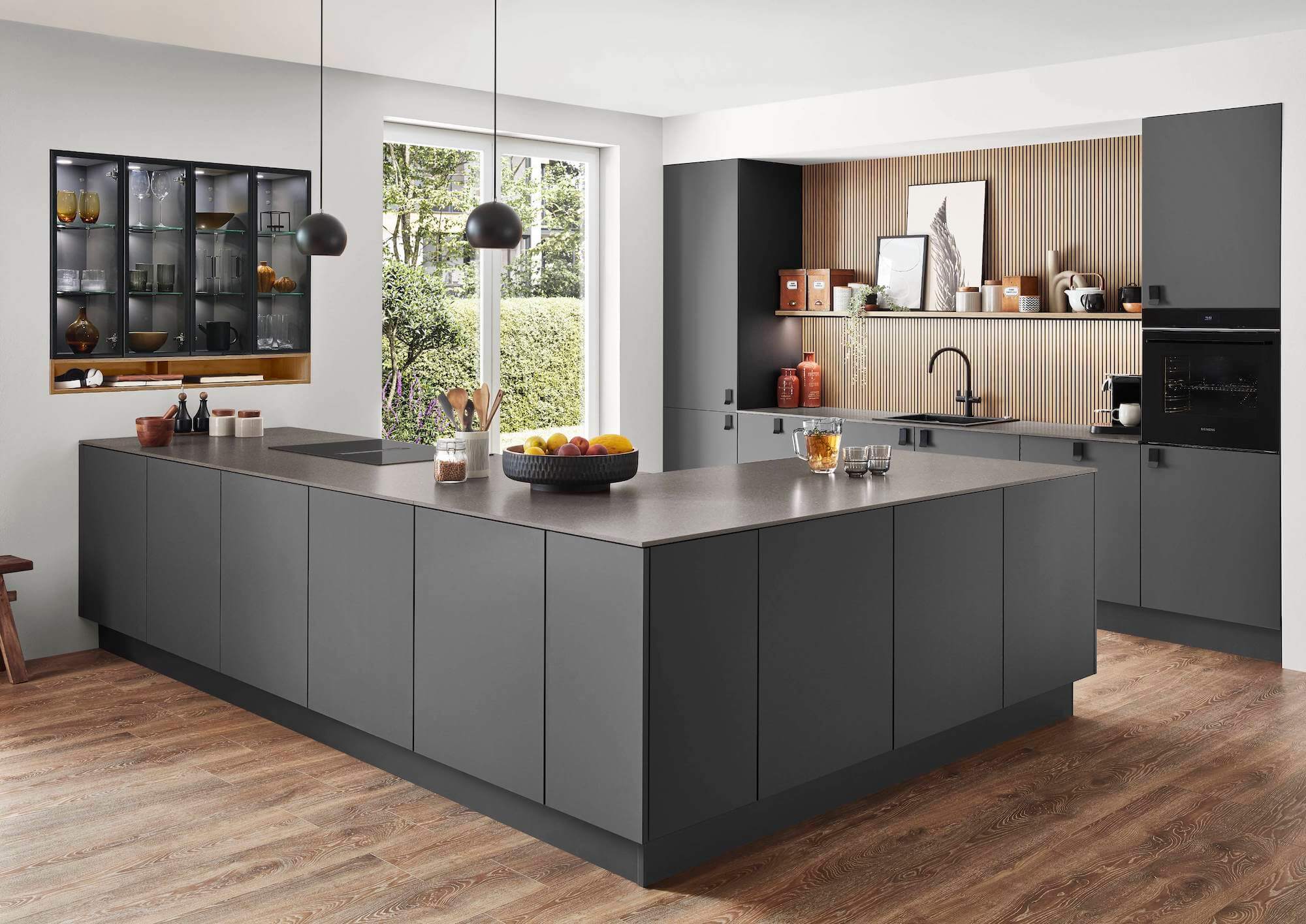 Nobilia Design Küche Senso Schiefergrau Seitenansicht